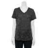 Petite Tek Gear® Moisture-Wicking V-Neck Tee 2 Petite Tek Gear® Moisture-Wicking V-Neck Tee -Tek Gear Fashion 3220626 Black Burnout