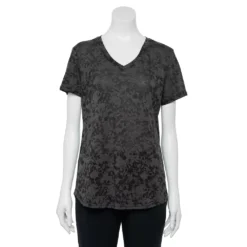 Petite Tek Gear® Moisture-Wicking V-Neck Tee