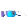 Men's Tek Gear® Mirrored White Framed Semi-Rimless Wrap-Around Sunglasses -Tek Gear Fashion 4008973