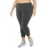Plus Size Tek Gear® Essential High-Waisted Capri Leggings 1 Plus Size Tek Gear® Essential High-Waisted Capri Leggings -Tek Gear Fashion 4215123 Ink Heather