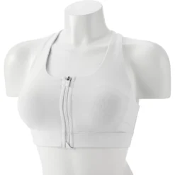 Tek GearĀ® Zip-Front Medium-Impact Sports Bra