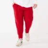 Big & Tall Tek Gear® Ultra Soft Fleece Joggers -Tek Gear Fashion 4957793 Cherry Cocktail