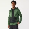 Men's Tek Gear® Performance Fleece Mixed Media Pullover Hoodie -Tek Gear Fashion 5009045 Artillery Green