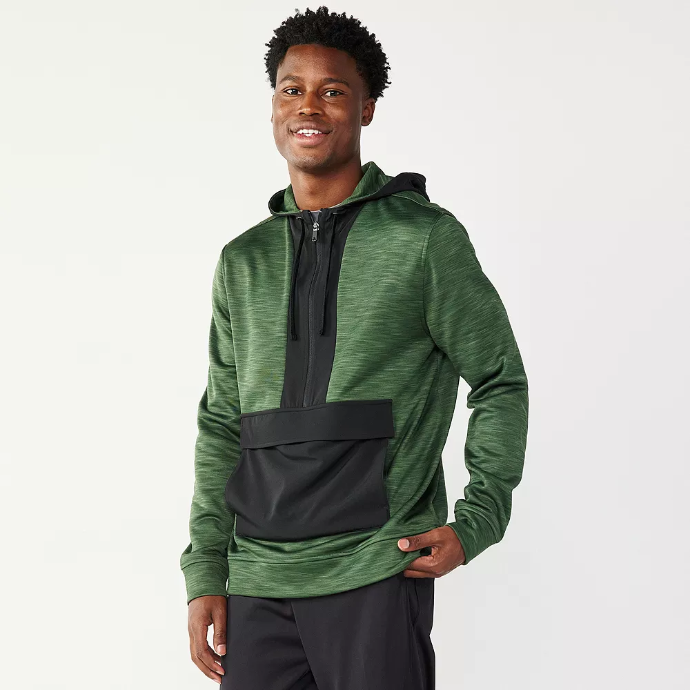 Men's Tek Gear® Performance Fleece Mixed Media Pullover Hoodie 3 Men's Tek Gear® Performance Fleece Mixed Media Pullover Hoodie