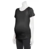 Maternity Tek Gear® Workout Tee -Tek Gear Fashion 5014605 Mineral Black