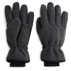 Men's Tek Gear® Microfleece Cuffed Touch Screen Gloves