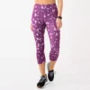 Petite Tek Gear® Core High-Waisted Capri Leggings -Tek Gear Fashion 5236295 Purple Spots
