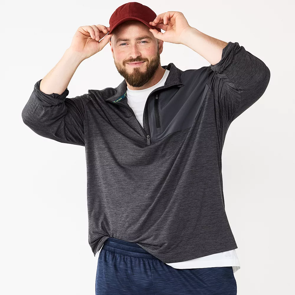 Big & Tall Tek Gear® Mixed Media Pullover 3 Big & Tall Tek Gear® Mixed Media Pullover