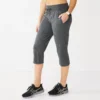 Petite Tek Gear® Essential Straight-Leg Workout Capris 1 Petite Tek Gear® Essential Straight-Leg Workout Capris -Tek Gear Fashion 5240761 Ink Heather