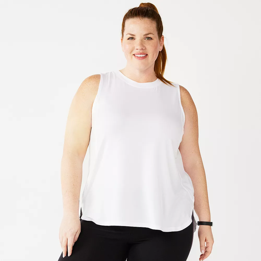 Plus Size Tek Gear® Easy High-Low Tank 3 Plus Size Tek Gear® Easy High-Low Tank