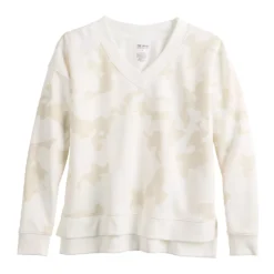 Women's Tek Gear® Ultrasoft Fleece Step-Hem V-neck Top -Tek Gear Fashion 5543909 ALT2