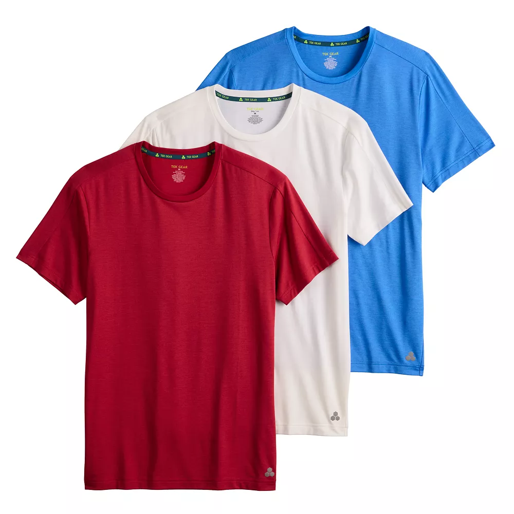 Men's Tek Gear® 3-Pack Core Tee Set 3 Men's Tek Gear® 3-Pack Core Tee Set