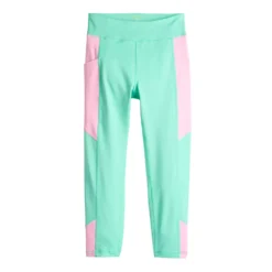 Girls 7-16 Tek Gear® Colorblock Performance 7/8 Leggings In Regular & Plus