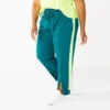 Plus Size Tek Gear® Zipper-Hem Woven Track Pants -Tek Gear Fashion 5636707 Night Life Teal