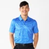 Men's Tek Gear® Slim-Fit Topographic Print Polo -Tek Gear Fashion 5642121 Topography Blue