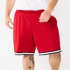Big & Tall Tek Gear® Retro Basketball Shorts 2 Big & Tall Tek Gear® Retro Basketball Shorts -Tek Gear Fashion 5659840 Red Black White