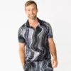 Men's Tek Gear® Printed Polo -Tek Gear Fashion 5662291 Gray Waves