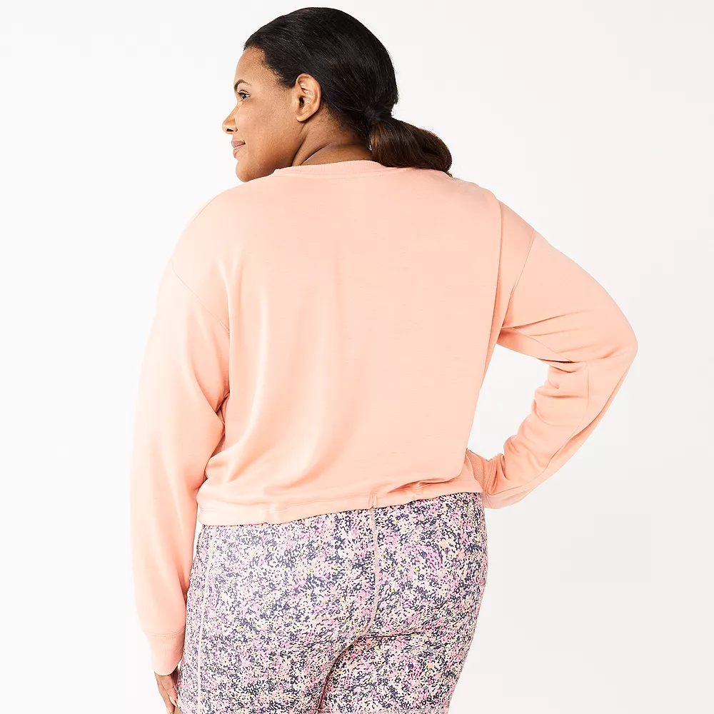 Plus Size Tek Gear® Stretch Fleece Cinched-Waist Top 4 Plus Size Tek Gear® Stretch Fleece Cinched-Waist Top - Image 2