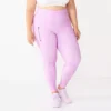 Plus Size Tek Gear® Ultrastretch Pocket Running Leggings -Tek Gear Fashion 5664541 Purple Stripe