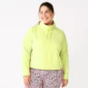 Plus Size Tek Gear® Microfleece Crop Cowlneck Sweatshirt -Tek Gear Fashion 5664967 Real Lemon