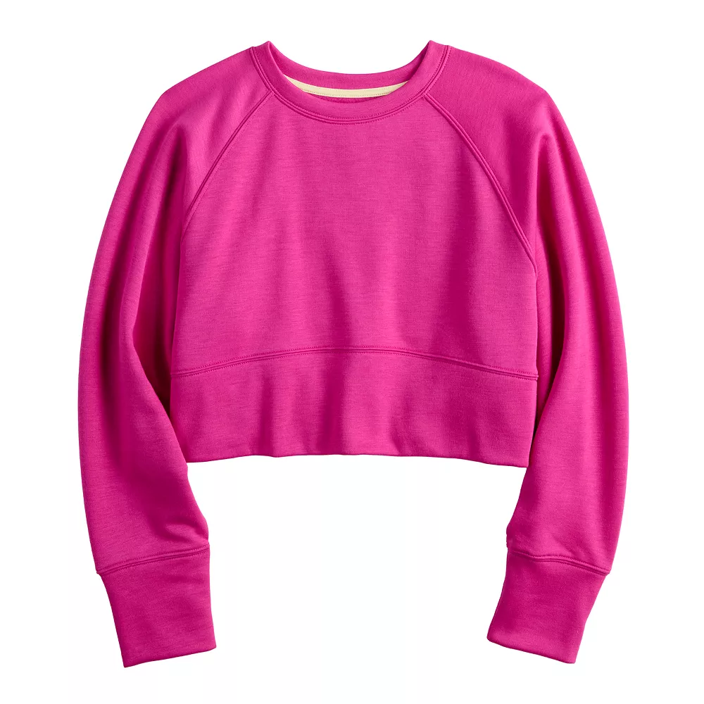 Girls 7-16 Tek Gear Stretch Fleece Cropped Crew Sweatshirt In Regular & Plus 3 Girls 7-16 Tek Gear Stretch Fleece Cropped Crew Sweatshirt In Regular & Plus