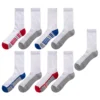 Boys Tek Gear® Cushioned 8-pack + 1 Bonus Pair Performance Crew Socks 1 Boys Tek Gear® Cushioned 8-pack + 1 Bonus Pair Performance Crew Socks -Tek Gear Fashion 5684806 White