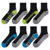 Boys Tek Gear® Cushioned 8-pack Performance Quarter Socks -Tek Gear Fashion 5758092 Black
