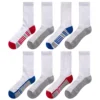 Boys Tek Gear® Cushioned 8-pack Performance Crew Socks -Tek Gear Fashion 5758093 White