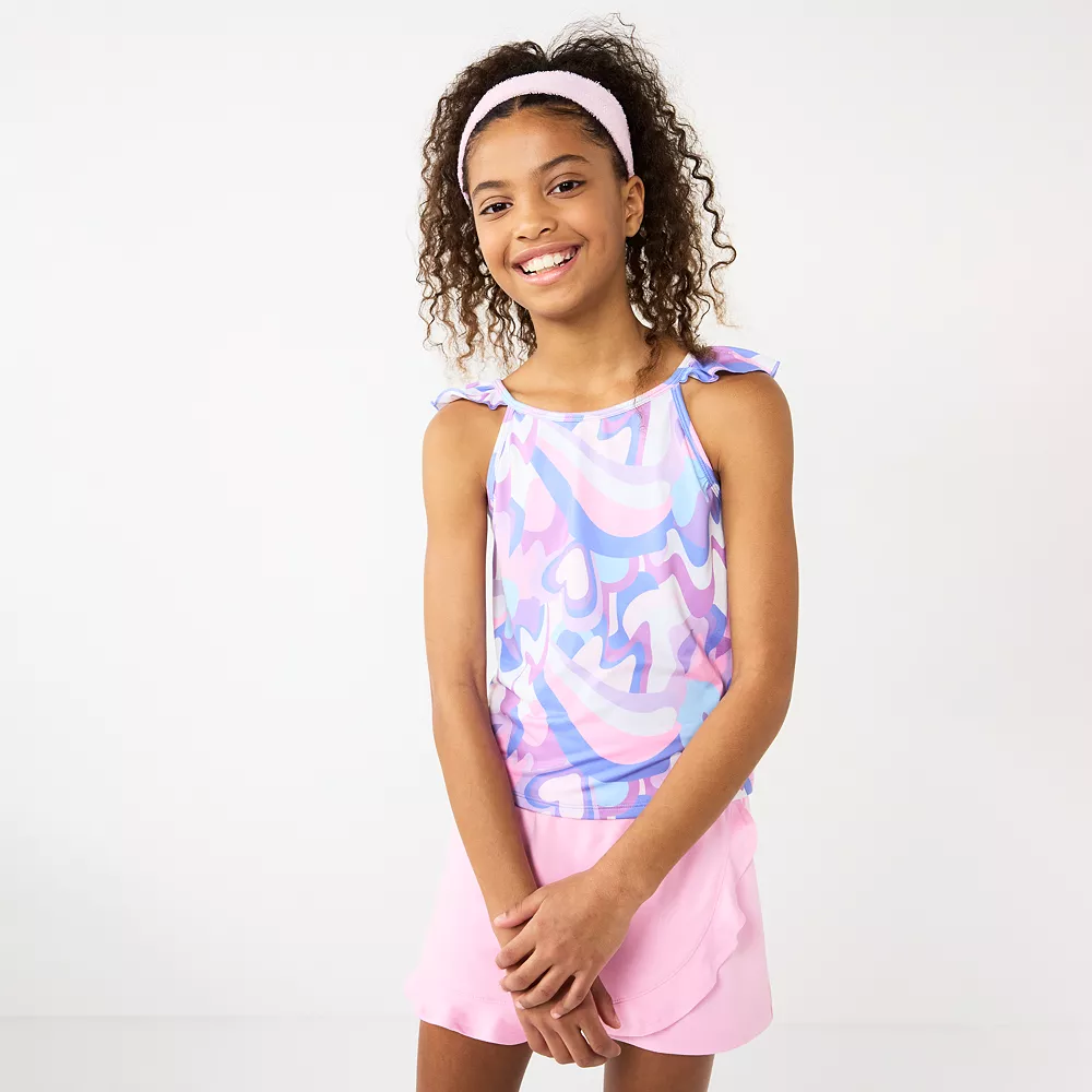 Girls 7-16 Tek Gear® Soft Tek Ruffle Tank In Regular & Plus 4 Girls 7-16 Tek Gear® Soft Tek Ruffle Tank In Regular & Plus - Image 2