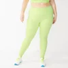 Plus Size Tek Gear® Core High-Waisted Running Leggings -Tek Gear Fashion 6120182 Green Romantica